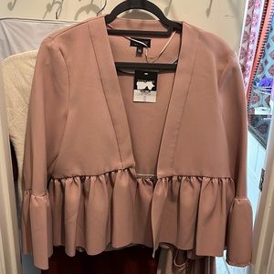 NWT Topshop dusty rose ruffled blazer